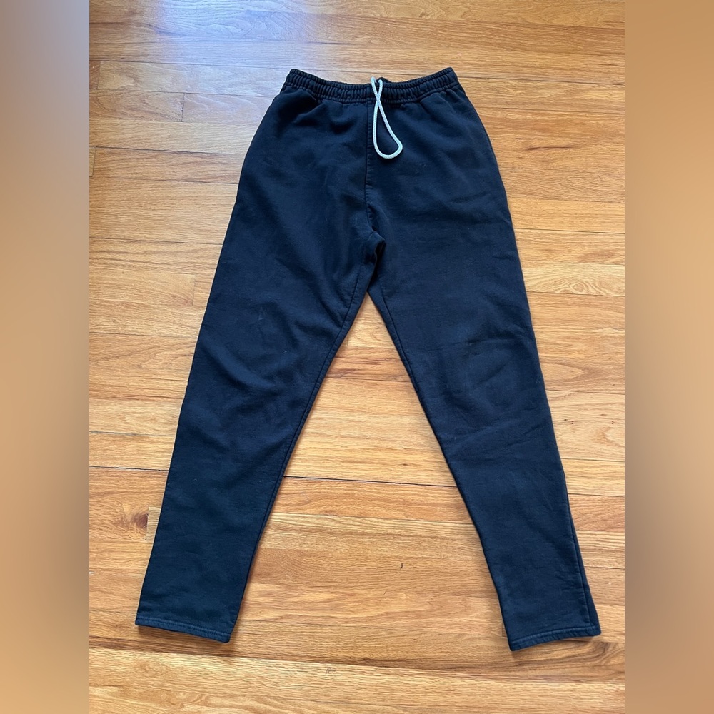 Fruit of the Loom Eversoft Fleece Sweatpants open bottom black Men's M